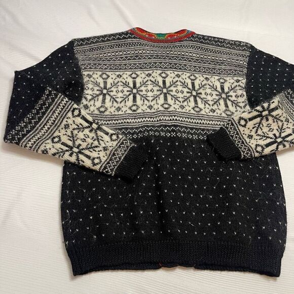 Vintage Nordic Wool Mohair Sweater Cardigan Size M/L/XL See Measurements - Picture 10 of 12